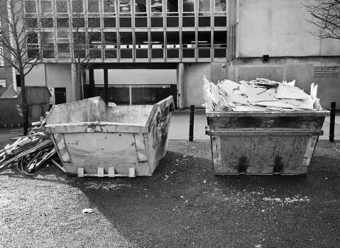 Professional waste clearance equipment in action